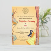 Zuid-Indische hindoe-bruid Pellikuthuru-ceremonie Kaart (Staand voorkant)