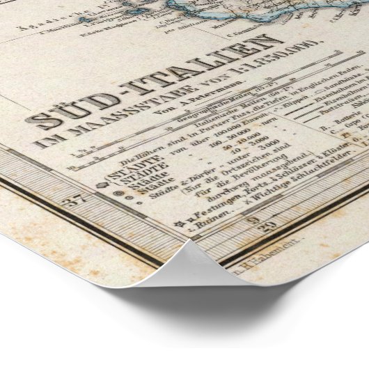 Zuid-Italië 2 Poster (Hoek)