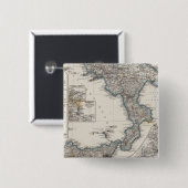 Zuid-Italië Vierkante Button 5,1 Cm (Voorkant /achterkant)