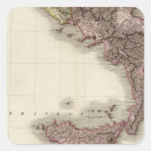 Zuid-Italië Vierkante Sticker