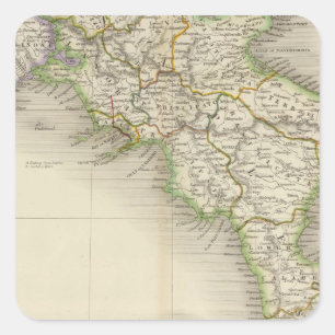 Zuid-Italië Vierkante Sticker