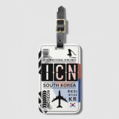Zuid-Korea Bagagelabel (Voorkant (verticaal))