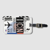 Zuid-Korea Bagagelabel (Voorkant (horizontaal))