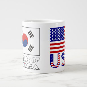 Zuid-Korea en vlaggen van de VS Extra Grote Beker