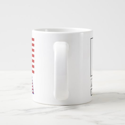 Zuid-Korea en VS Vlaggen Extra Grote Beker (Achterkant)