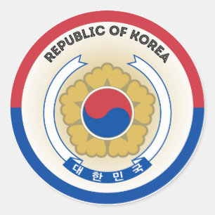 Zuid-Korea Erfgoed Embleem Ronde Sticker