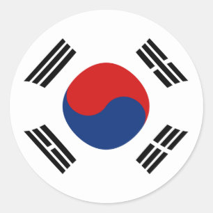 Zuid-Korea Fisheye Vlag Sticker