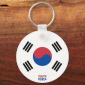 Zuid-Korea Flag Charming Patriottic Sleutelhanger (Voorkant)