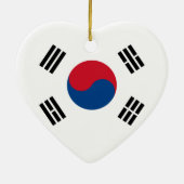 Zuid-Korea Flag Heart Ornament (Achterkant)