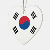 Zuid-Korea Flag Heart Ornament (Links)