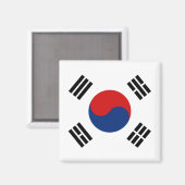Zuid-Korea Flag Magnet Magneet (Voorkant / Achterkant)