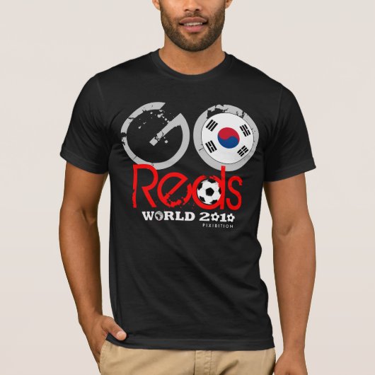 Zuid-Korea Go Reds World Cup Black T-Shirt (Voorkant)