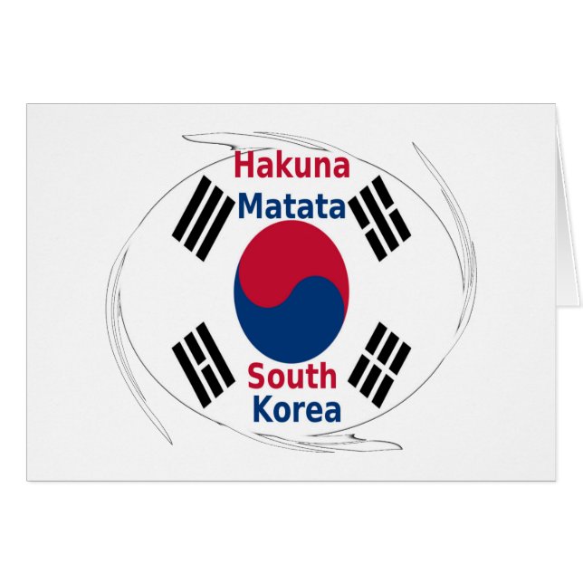 Zuid-Korea Hakuna Matata (Voorkant Horizontaal)