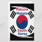 Zuid-Korea Hakuna Matata Art Print/Graphic Briefpapier (Voorkant / Achterkant)