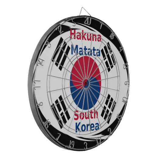 Zuid-Korea Hakuna Matata Art Print/Graphic Dartbord (Voorkant Links)