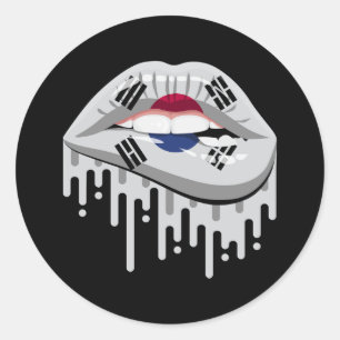 Zuid-Korea houdt trots op vlag Ronde Sticker