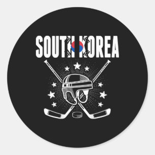 Zuid-Korea IJshockeyfans Jersey Koreaanse Vlag Puc Ronde Sticker
