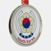 ZUID-KOREA - korea/azië/embleem/vlag Metalen Ornament (Rechts)