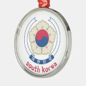 ZUID-KOREA - korea/azië/embleem/vlag Metalen Ornament (Links)