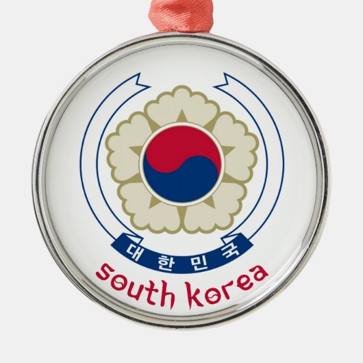 ZUID-KOREA - korea/azië/embleem/vlag Metalen Ornament (Voorkant)