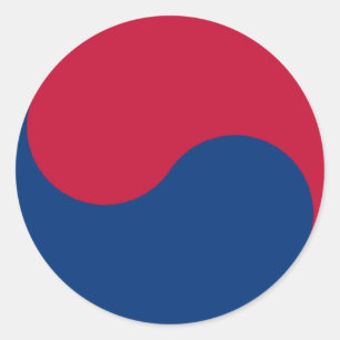 Zuid-Korea/Koreaanse vlag Ronde Sticker