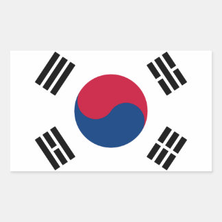Zuid-Korea Koreaanse vlag Seoul S.K. Koreanen Prid Rechthoekige Sticker