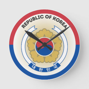 Zuid-Korea Nationale embleem Cirkel Vorm Ronde Klok