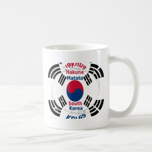 Zuid-Korea Nationale Vlag Kleuren Art Print/Graphi Koffiemok