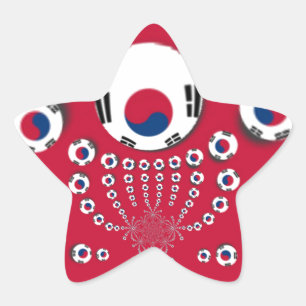 Zuid-Korea Nationale Vlag: Koreaanse Taegeukgi tro Ster Sticker