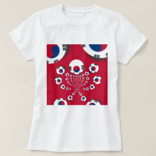 Zuid-Korea Nationale Vlag: Koreaanse Taegeukgi tro T-shirt