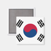 Zuid-Korea Nationale wereldvlag Magneet (Voorkant / Achterkant)