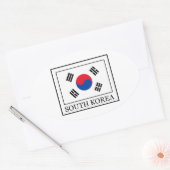 Zuid-Korea Ovale Sticker (Envelop)