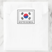 Zuid-Korea Ovale Sticker (Tas)