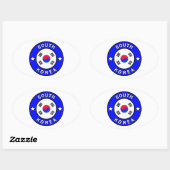 Zuid-Korea Ovale Sticker (Vel)