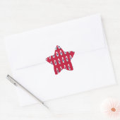 Zuid-Korea Polka Dot Flag Art Design: een rode bas Ster Sticker (Envelop)