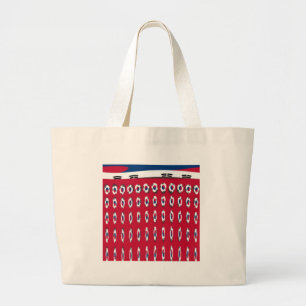 Zuid-Korea PolkaDot vlag Grote Tote Bag