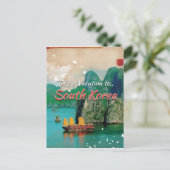 Zuid-Korea reisposter Briefkaart (Staand voorkant)