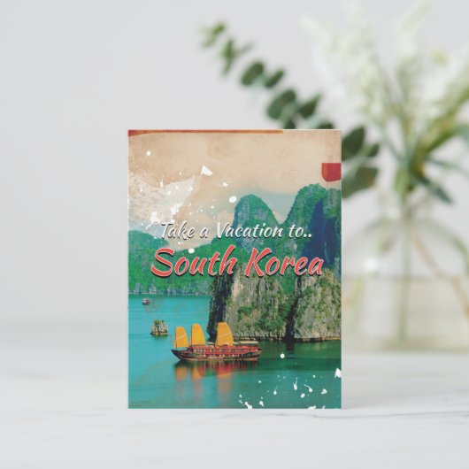  Zuid-Korea reisposter Briefkaart (Staand voorkant)