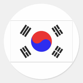 Zuid-Korea Ronde Sticker