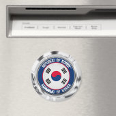 Zuid-Korea Round Embleem Magneet (Insitu (Vaatwasser))