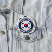 Zuid-Korea Round Embleem Ronde Button 7,6 Cm (In situ)