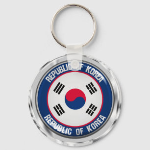 Zuid-Korea Round Embleem Sleutelhanger