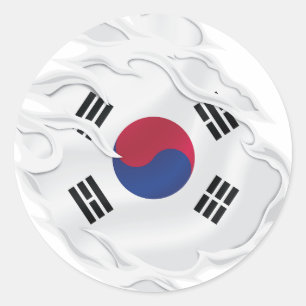 Zuid-Korea scheurt vlagklassieker ronde Sticker