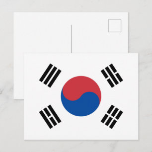 Zuid-Korea Seoul Azië Koreaanse Vlag Reizen Feestdagenkaart