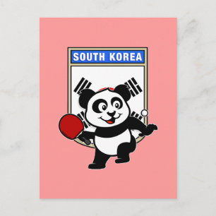 Zuid-Korea Tennis Panda Briefkaart