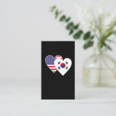 Zuid-Korea Verenigde Staten - vlag tweedeling Kore Visitekaartje (Staand voorkant)