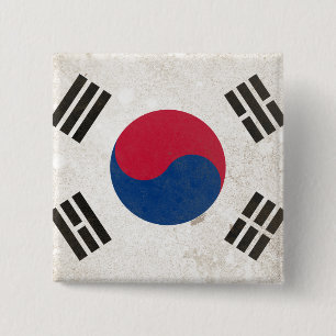 Zuid-Korea Vierkante Button 5,1 Cm