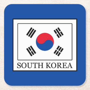 Zuid-Korea Vierkante Kartonnen Onderzetter