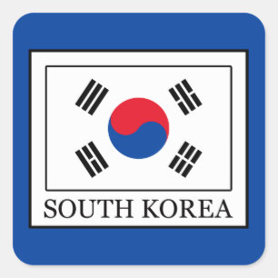 Zuid-Korea Vierkante Sticker