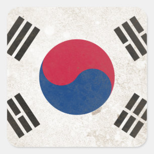Zuid-Korea Vierkante Sticker